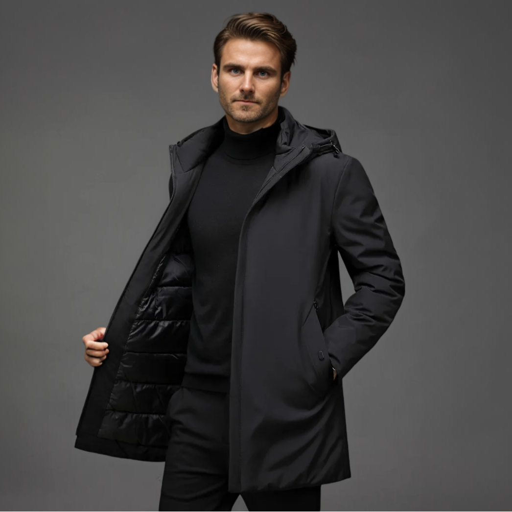 Herren Winterparka Mantel | Kapuzenwarme Jacke