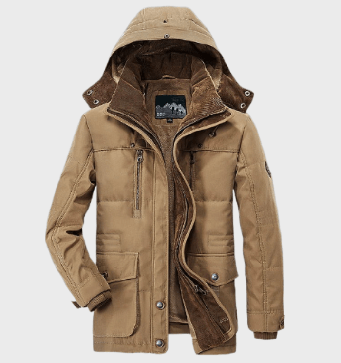 Herren dicker Winterparka | Kapuzenwarme Jacke