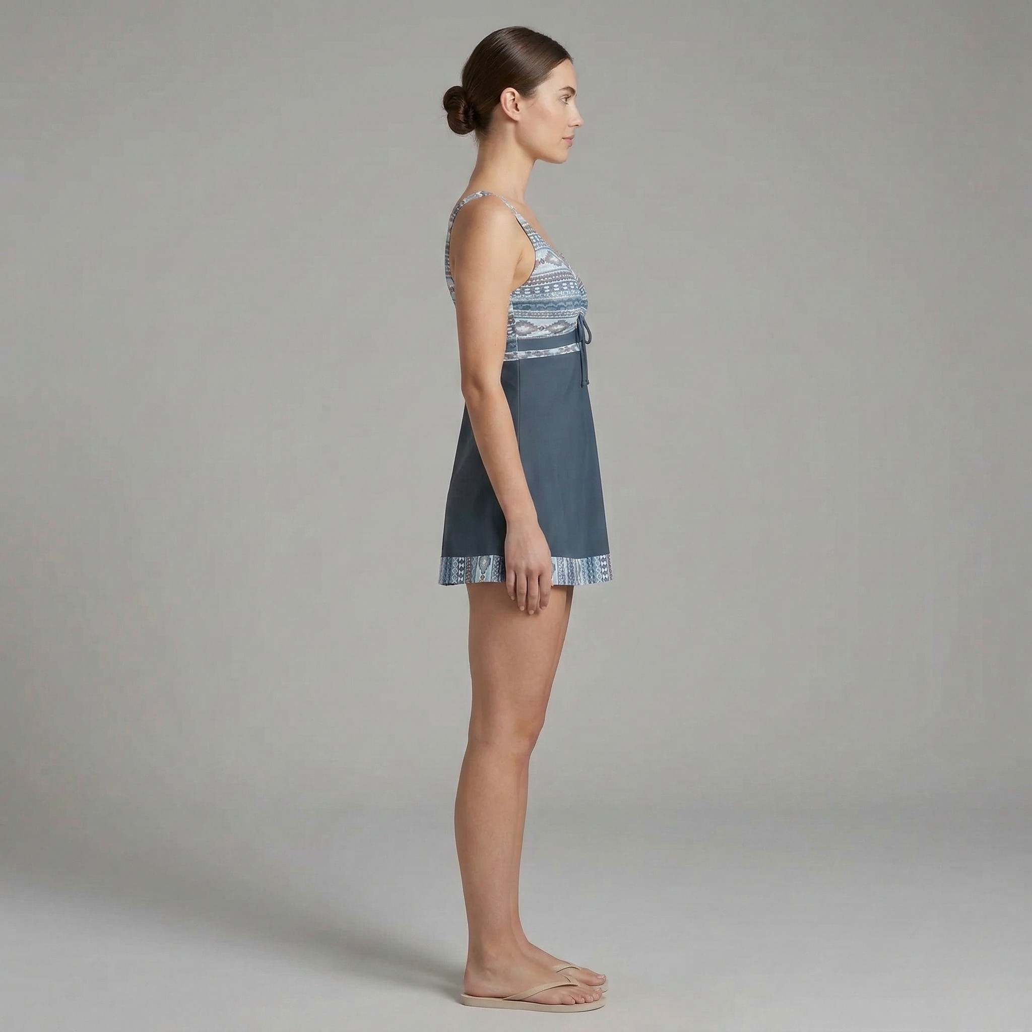 Σετ Γυναικείο Μπικίνι Tankini με Έλεγχο Κοιλιάς, Φόρεμα Κολύμβησης και Σορτς